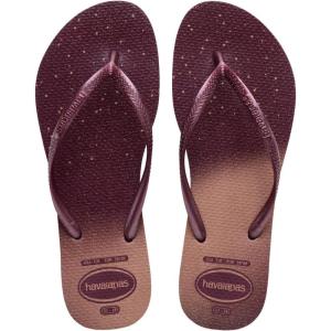 imageHavaianas Women Slim Gloss Flip Flops  Spring and Summer Pool Sandals for Women  Purple Soil 6