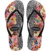 imageHavaianas Kids Slim Mixed Print Flip Flops  Spring and Summer Flower and Cheetah Sandals for Girls  BlackBlack 9C little kid