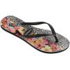 imageHavaianas Kids Slim Mixed Print Flip Flops  Spring and Summer Flower and Cheetah Sandals for Girls  BlackBlack 9C little kid