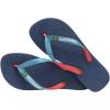 imageHavaianas UnisexChild Kids Brazil Mix Sandal BlackRed Ruby FlipFlopIndigo Blue