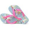 imageHavaianas UnisexChild Slim Pets Flip Flop SandalIce BlueShocking Pink