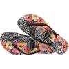 imageHavaianas Kids Slim Mixed Print Flip Flops  Spring and Summer Flower and Cheetah Sandals for Girls  BlackBlack 9C little kid