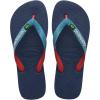 imageHavaianas UnisexChild Kids Brazil Mix Sandal BlackRed Ruby FlipFlopIndigo Blue