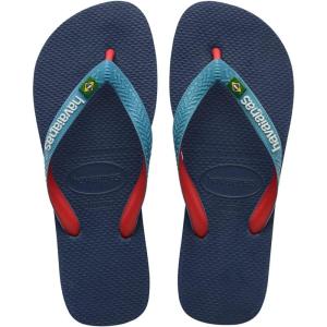 imageHavaianas UnisexChild Kids Brazil Mix Sandal BlackRed Ruby FlipFlopIndigo Blue