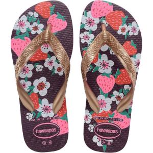 imageHavaianas Girls Kids Flores Sandal EggplantRose Gold FlipFlopEggplantRose Gold
