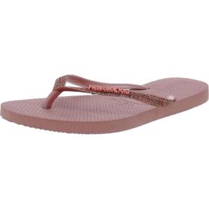 imageHavaianas Girls Slim Glitter ToddlerLittle KidBig KidCrocus Rose
