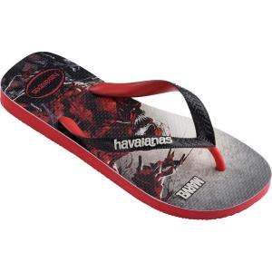 imageHavaianas Men Top Marvel Flip Flops  Spiderman vs Venom Sandals  Ruby RedBlack 1112